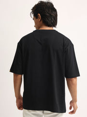 Colorblock Black Half Sleeve T-Shirt