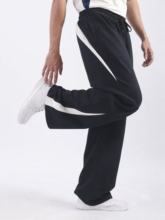 Madrid Curve Black Baggy Fit Trackpant