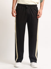 Mirror Stripe Black Baggy Fit Trackpant