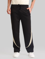 Orbit Curve Black Baggy Fit Trackpant
