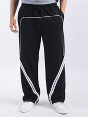 Sydney Stripe Black Baggy Fir Trackpant