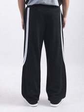 Sydney Stripe Black Baggy Fir Trackpant