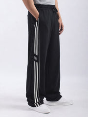 Cairo Strip Black Baggy Fit Trackpant