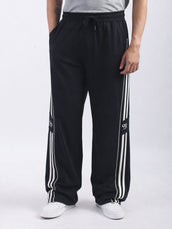 Cairo Strip Black Baggy Fit Trackpant
