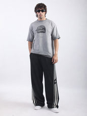 Cairo Strip Black Baggy Fit Trackpant