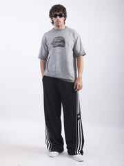 Cairo Strip Black Baggy Fit Trackpant