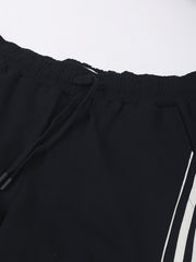 Cairo Strip Black Baggy Fit Trackpant