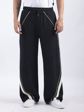 Miami Line Black Baggy Fit Trackpant
