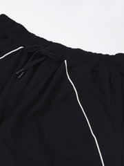 Miami Line Black Baggy Fit Trackpant