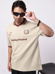 Moving Beyound Biscuit Half Sleeve Polo T-Shirt