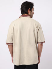 Moving Beyound Biscuit Half Sleeve Polo T-Shirt