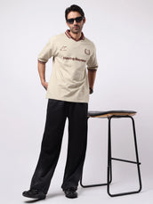 Moving Beyound Biscuit Half Sleeve Polo T-Shirt