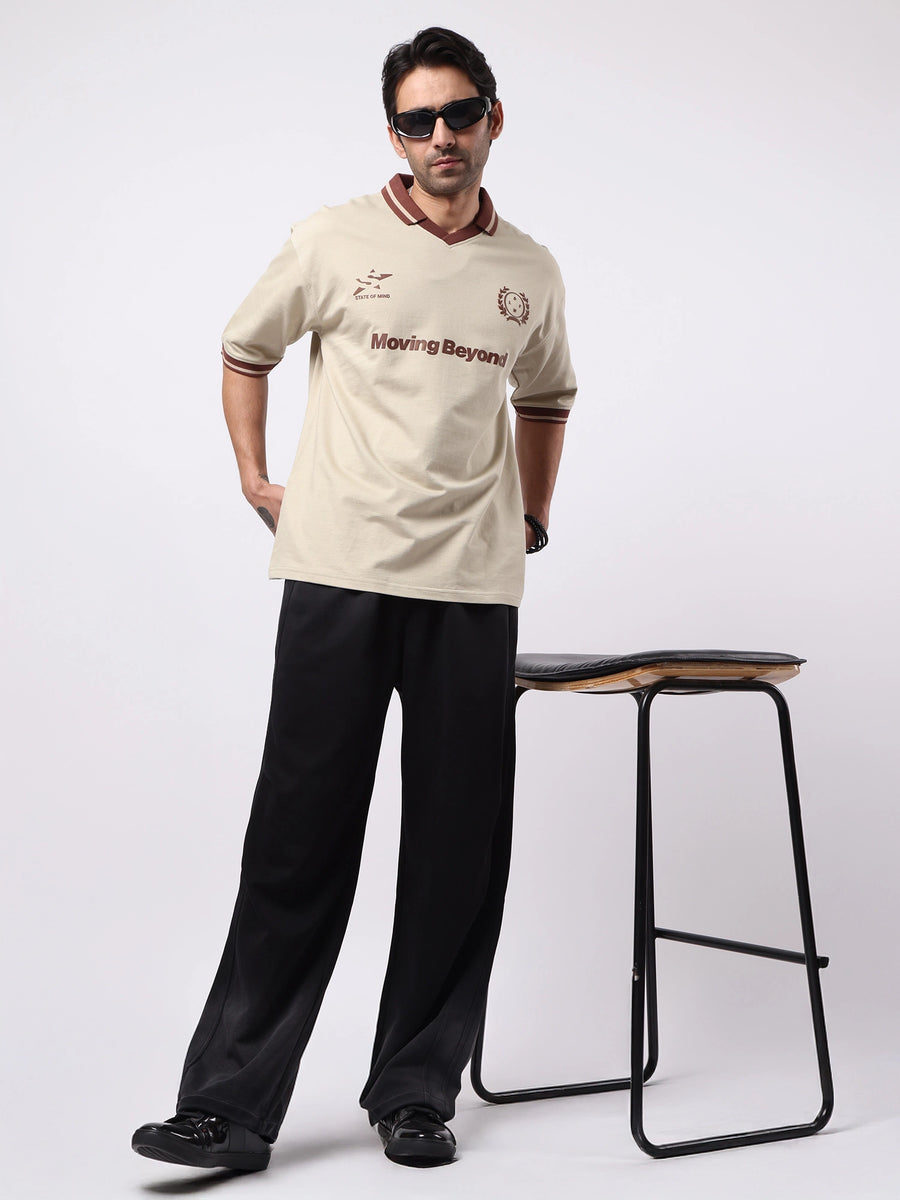 Moving Beyound Biscuit Half Sleeve Polo T-Shirt