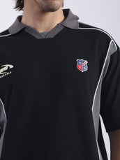 Adorable Black, Grey Half Sleeve Polo T-Shirt