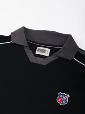 Adorable Black, Grey Half Sleeve Polo T-Shirt