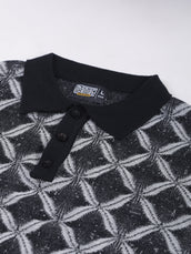 Royal Weave Black Half Sleeve Polo T-Shirt