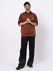 Graderule Brown Half Sleeve Polo T-Shirt