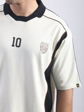 Destiny Cream Half Sleeve Polo T-Shirt