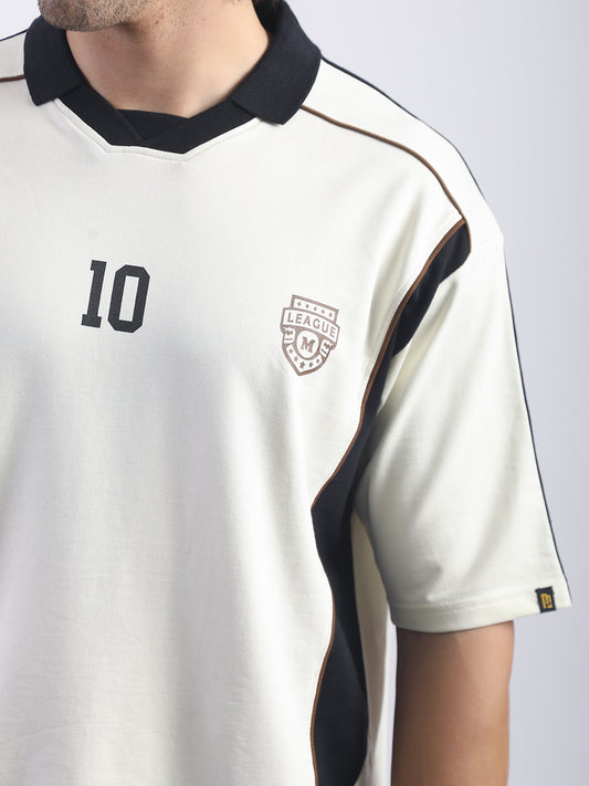 Destiny Cream Half Sleeve Polo T-Shirt