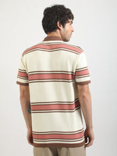 Cream Madrid Half Sleeve Polo T-Shirt