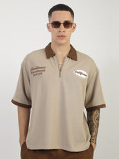 Resilience Biscuit Half Sleeve Polo T-Shirt