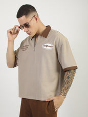 Resilience Biscuit Half Sleeve Polo T-Shirt