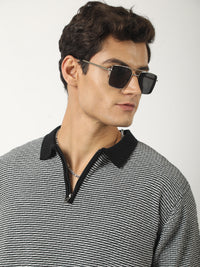 Biscuit Pointelle Half Sleeve Polo T-Shirt