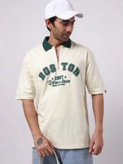 Boston Cream Half Sleeve Polo T-Shirt