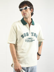 Boston Cream Half Sleeve Polo T-Shirt