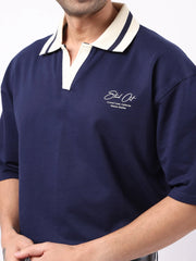 Standout Navy Half Sleeve Polo T-Shirt