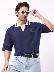 Standout Navy Half Sleeve Polo T-Shirt