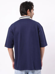 Standout Navy Half Sleeve Polo T-Shirt