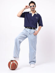 Standout Navy Half Sleeve Polo T-Shirt