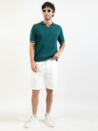 Teal Blue Half Sleeve Polo T-Shirt