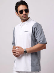 Houston White, Grey Half Sleeve Polo T-shirt