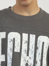 Echo 3 Star Grey 3/4th Sleeve T-Shirt