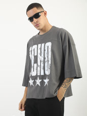 Echo 3 Star Grey 3/4th Sleeve T-Shirt