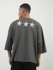 Echo 3 Star Grey 3/4th Sleeve T-Shirt