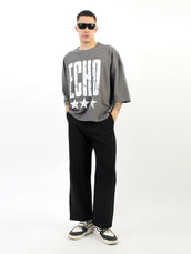 Echo 3 Star Grey 3/4th Sleeve T-Shirt