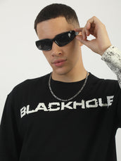 Black Hole Black, Cream Full Sleeve T-Shirt