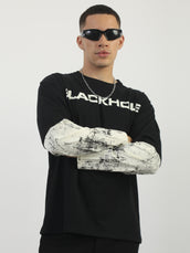 Black Hole Black, Cream Full Sleeve T-Shirt