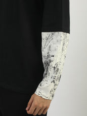 Black Hole Black, Cream Full Sleeve T-Shirt