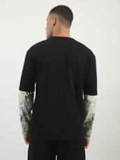 Black Hole Black, Cream Full Sleeve T-Shirt