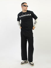 Black Hole Black, Cream Full Sleeve T-Shirt