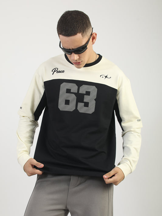 Doctor Sleeve Black, Cream T-Shirt