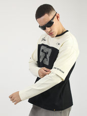 Doctor Sleeve Black, Cream T-Shirt