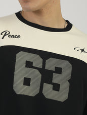 Doctor Sleeve Black, Cream T-Shirt