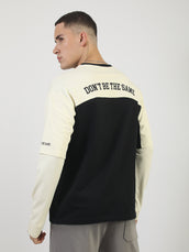 Doctor Sleeve Black, Cream T-Shirt