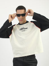 Athleisure Cream, Black Full Sleeve T-Shirt