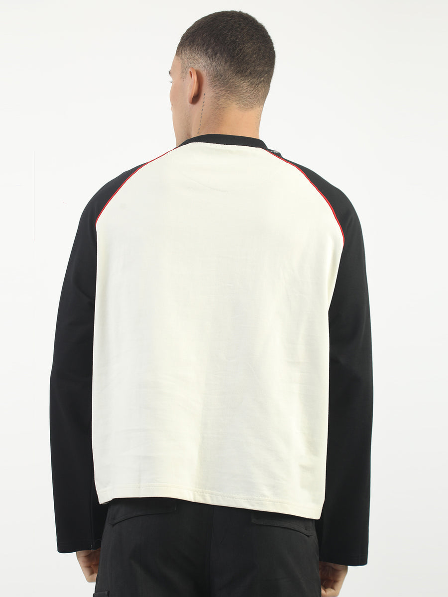 Athleisure Cream, Black Full Sleeve T-Shirt